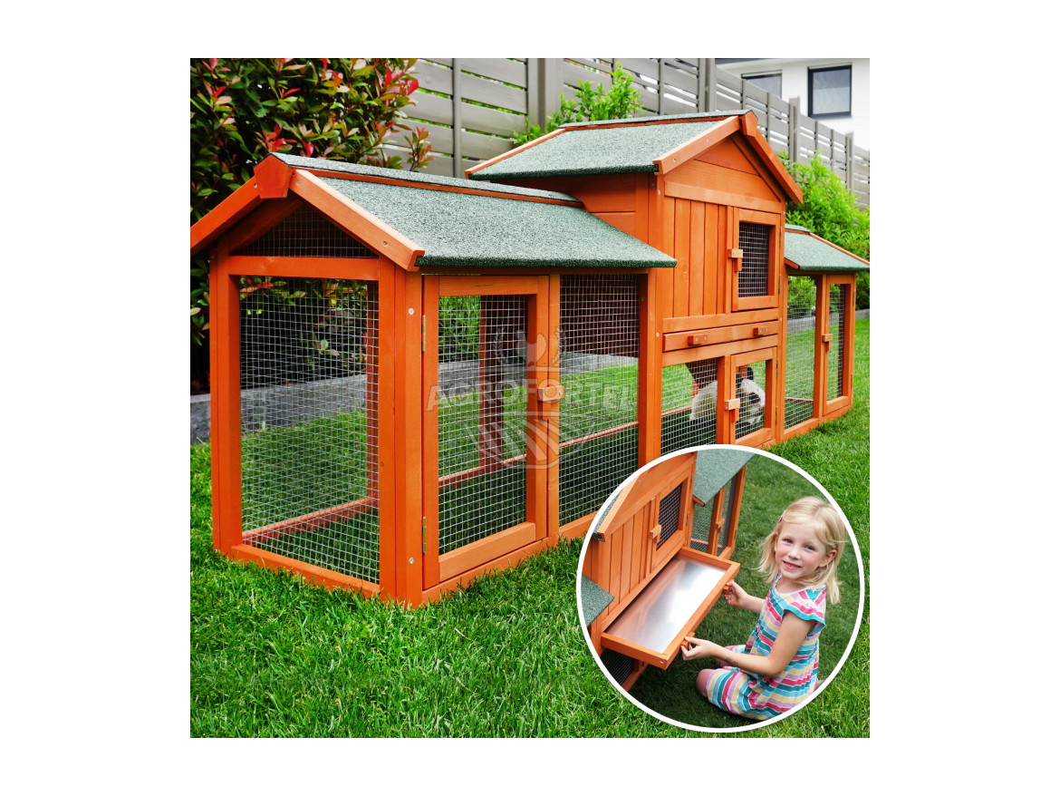 Scobax Dřevěná králíkárna JINCE, 2100x540x855 mm