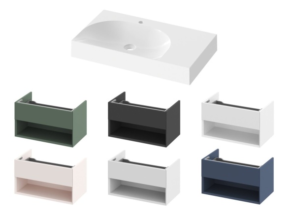 Ravak Umývadlo Lite 80/60 P, s otvorom pre batériu, bez prepadu