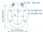 WC sedátka, záchodová prkna Schütte OASIS | MDF HG, Soft Close