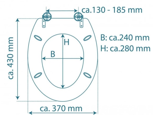 WC sedátka, záchodová prkna Schütte OASIS | MDF HG, Soft Close