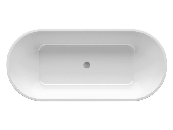 Ravak Vaňa Solo 178x80, voľne stojaca, biela, krytka prepadu a odtoku čierna