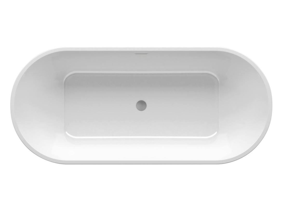 Ravak Vana Solo 178x80, volně stojící, bílá, krytka přepadu a odtoku černá