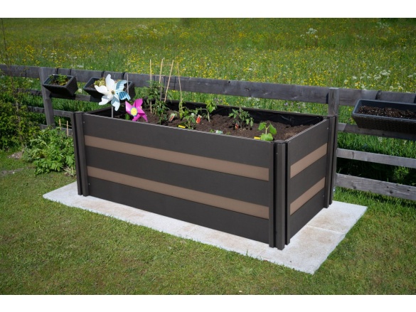 G21 Vyvýšený záhon  Crop Duo 143 x 68 x 57, WPC, Ořech