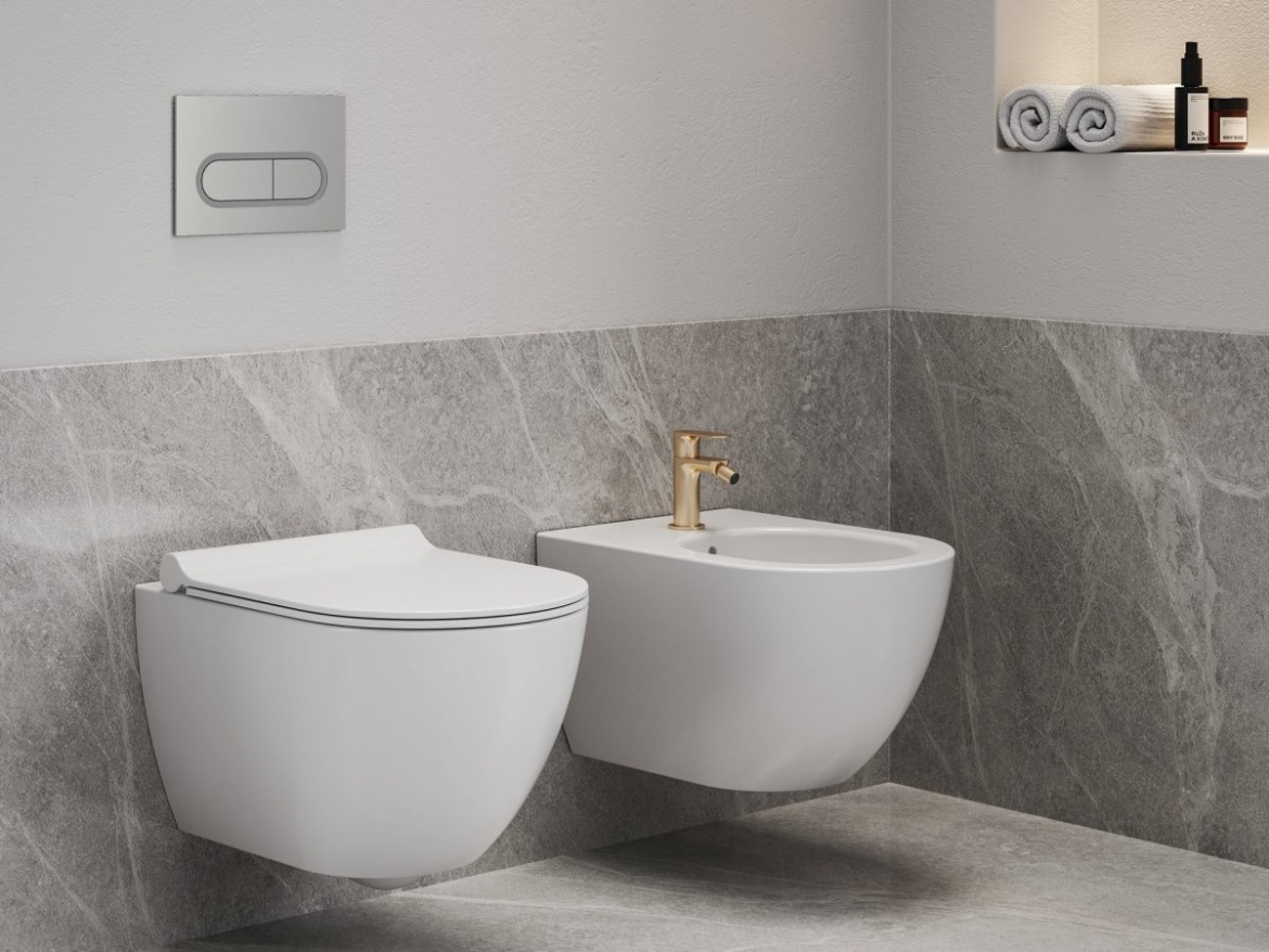 Ravak EL 056.60RGB Bidetová batéria 130 mm bez odtokovej armatúry, Rose Gold Brushed