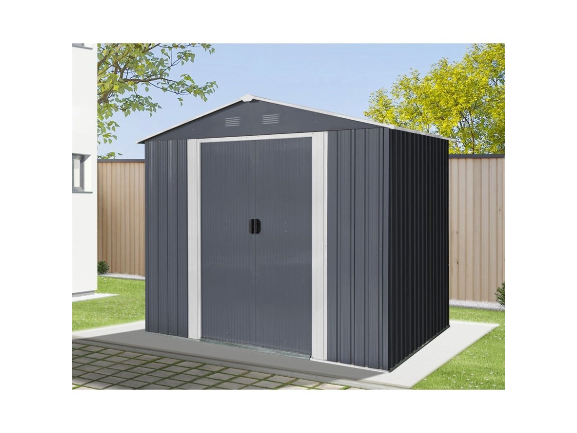 Plechový zahradní domek Riwall PRO RMSA 6x8 Anthracite