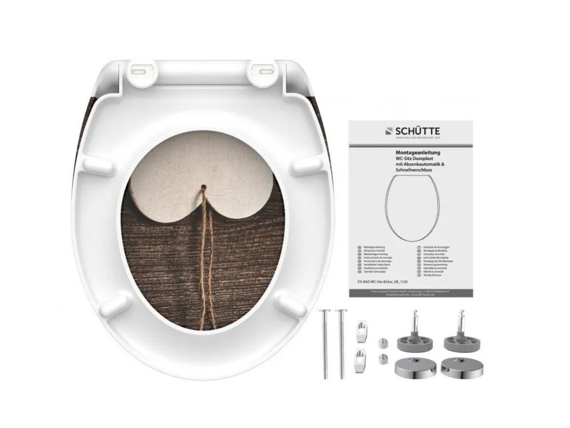 WC sedátka, záchodová prkna Schütte WOOD HEART | Duroplast, Soft Close