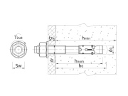 Mechanická kotva z nerezové oceli Koelner Throughbolt R-XPT-A4