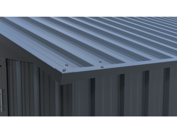 Kovová garáž 3,8 x 6 m se sedlovou střechou Antracit Riwall PRO RMCG 20x13 Anthracite