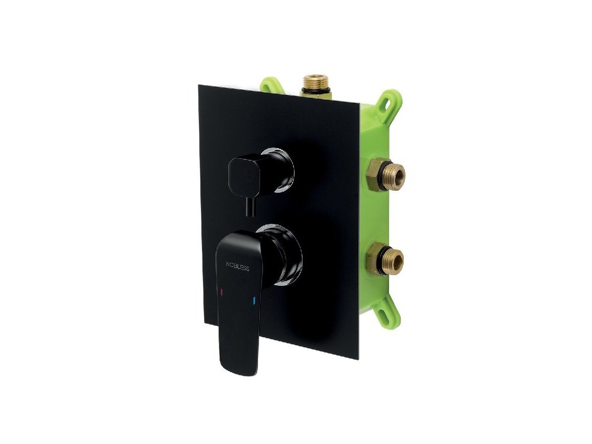 Novaservis Sprchová baterie Nobless Tina, černý, podomítková, bez příslušenství,  BOX38051RX,5