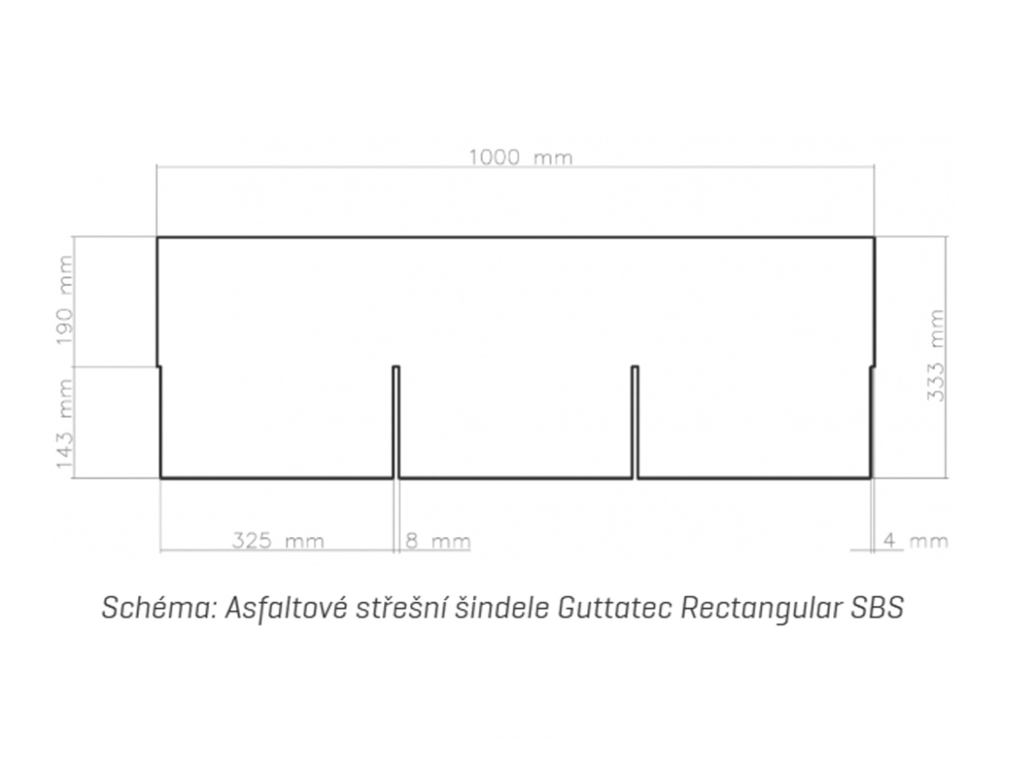 Aszfaltzsindely Gutta Guttatec Rectangular SBS