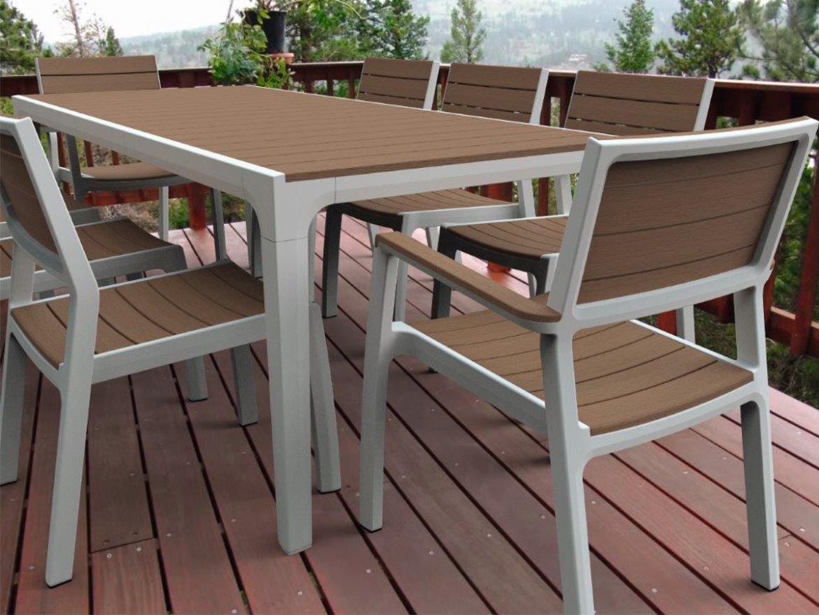 Biely / cappuccino Keter Stůl Harmony