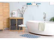 G21 Koš na prádlo  38 l s úložnými boxy, bambusový