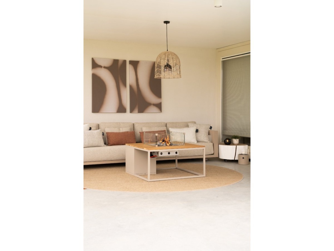 COSI Stůl s plynovým ohništěm - typ Cosiloft 100 písečně béžový / kamenná deska