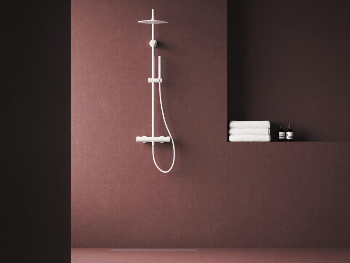 Ravak SG 091.00CR Sprchový sloup s termostatickou baterií, posuvný, se sprchovým setem, chrom