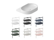 Ravak Umývadlo Yard 60, bez otvoru pre batériu, bez prepadu, biela