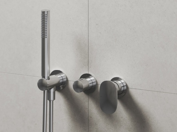 Ravak SG 065.20BLM.O2.+S Podomietková batéria 2-cestná s telesom, so sprchovým setom, čierna matná