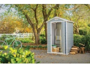 Plastový zahradní domek Keter MANOR 4 x 3 šedý, s podlahou