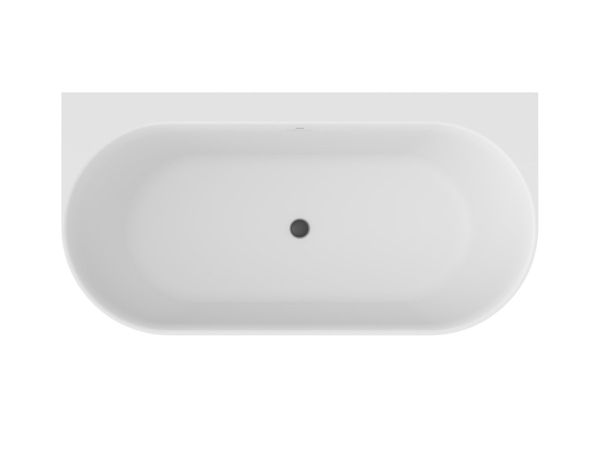 Ravak Vana Freedom Wall Tec 170x87, volně stojící, Alabaster Pink/bílá, krytka odtoku bílá/černá/chrom