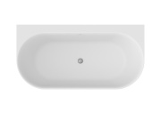 Ravak Vaňa Freedom Wall Tec 170x87, voľne stojaca, biela, krytka odtoku biela/čierna/chróm