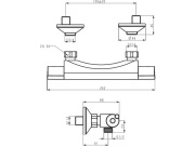 Novaservis Vanová baterie Aqualight 150 mm, chrom, nástěnná, termostatická, bez příslušenství,  2520/1,0