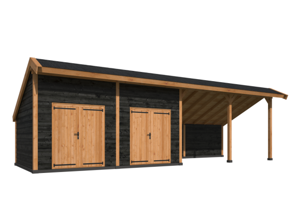 Wood scheune Malmö, typ 3 (schwarz gesprühte Wände)