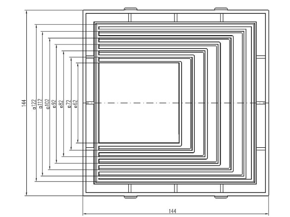 Chuděj Sada pro hranatý svod