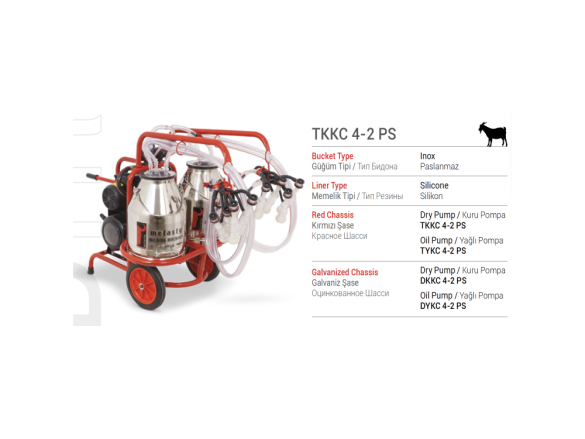 Scobax Mobilní dojící zařízení pro 2 kozy, dvoukonvové, TYKC 4-2 PS, 2x30 L