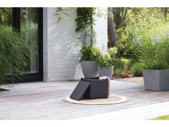 Keter Zahradní stůl  Vigo grafitový s úložným prostorem