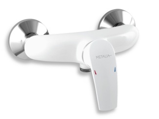 Csaptelepek –  Novaservis Sprchová baterie Metalia 57 150 mm, bílá-chrom, nástěnná, bez příslušenství,  57060/1,1
