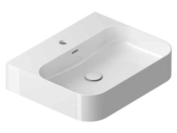 Ravak Umývadlo Ceramic Slim Wall R 55, s otvorom pre batériu, s prepadom, biela