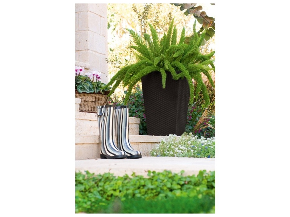 Keter Květináč Rattan Planter M - hnědý