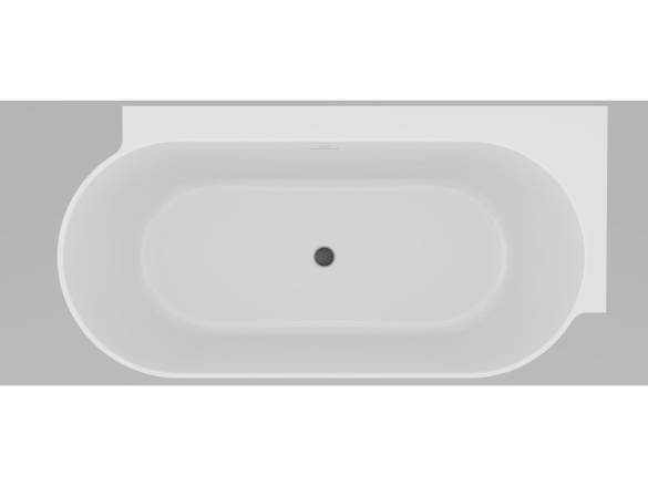 Ravak Vana Freedom Corner II Tec 175x86 L, volně stojící, Alabaster Pink/bílá, krytka odtoku bílá/černá/chrom