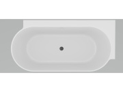 Ravak Vana Freedom Corner II Tec 175x86 P, volně stojící, Alabaster Pink/bílá, krytka odtoku bílá/černá/chrom