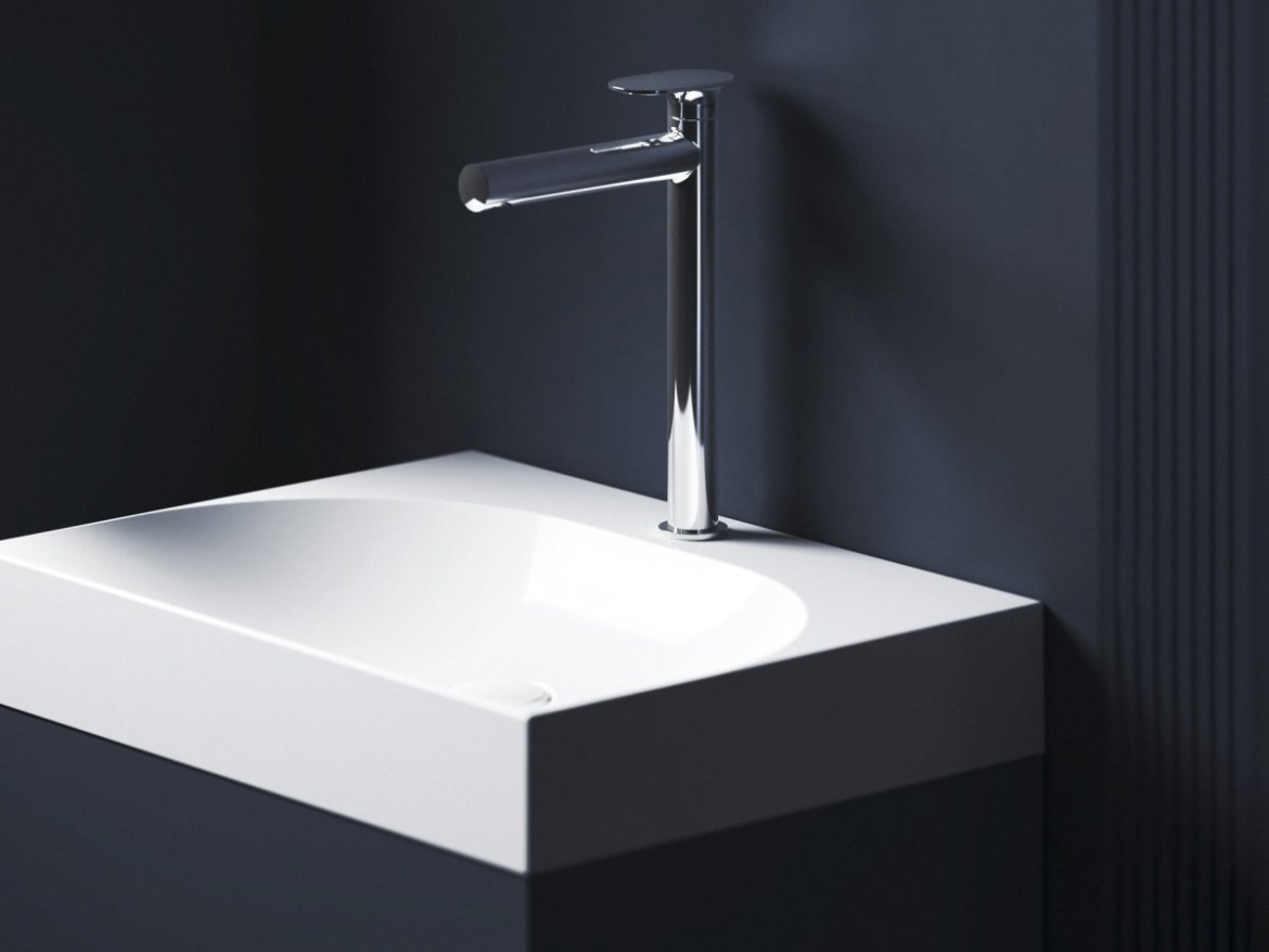 Ravak SG 015.20BLM Umyvadlová stojánková baterie 315 mm bez výpusti, černá matná