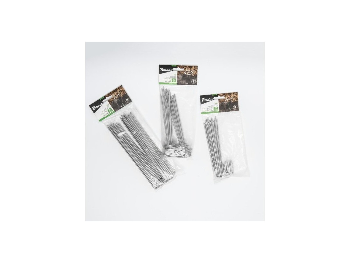 Bradas Kovový kolík tvaru "G" k upevnění netkané textilie 3 cm / 15 cm - 20 ks