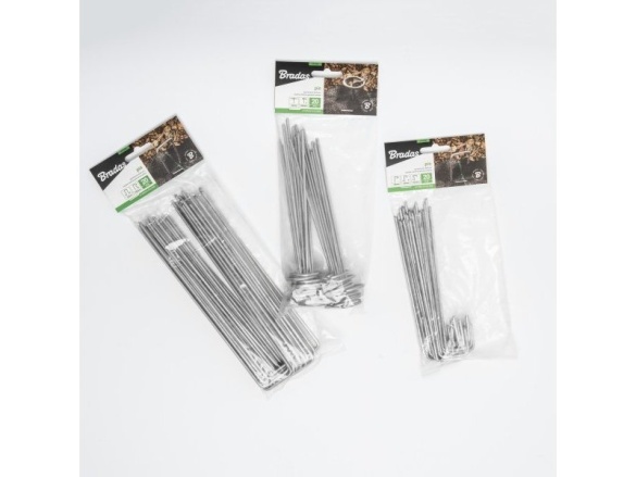 Bradas Kovový kolík tvaru "G" k upevnění netkané textilie 3 cm / 15 cm - 20 ks