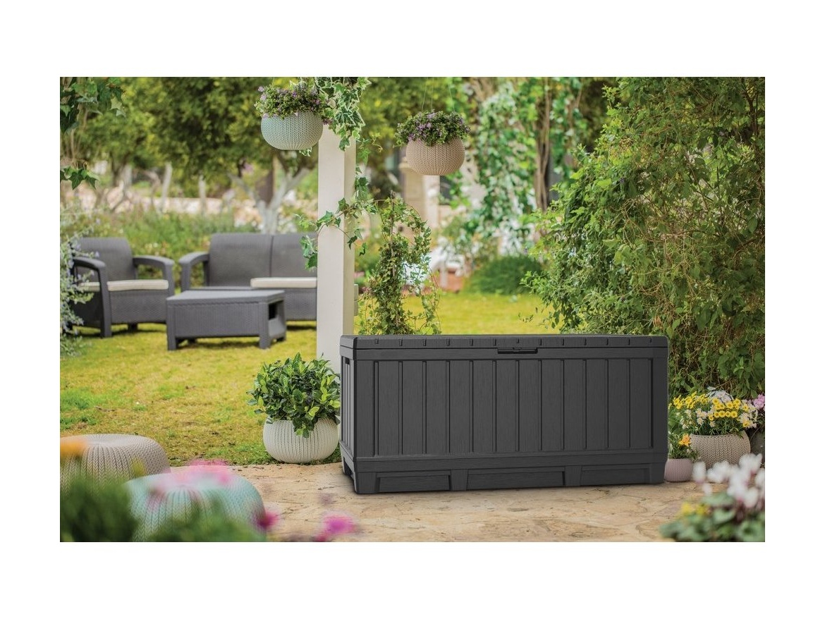 Keter Zahradní úložný box  Kentwood 350 L - 128 x 54 x 59 cm - grafitový