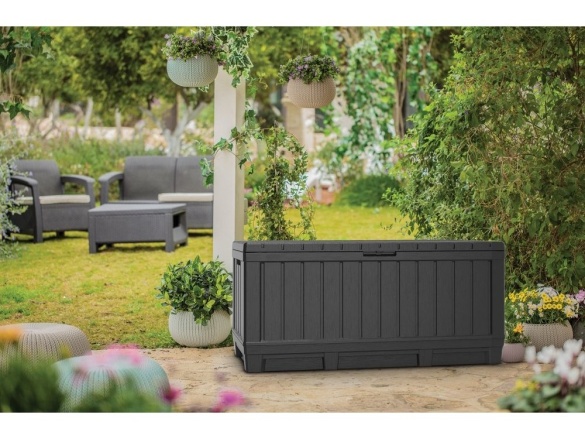 Keter Zahradní úložný box  Kentwood 350 L - 128 x 54 x 59 cm - grafitový