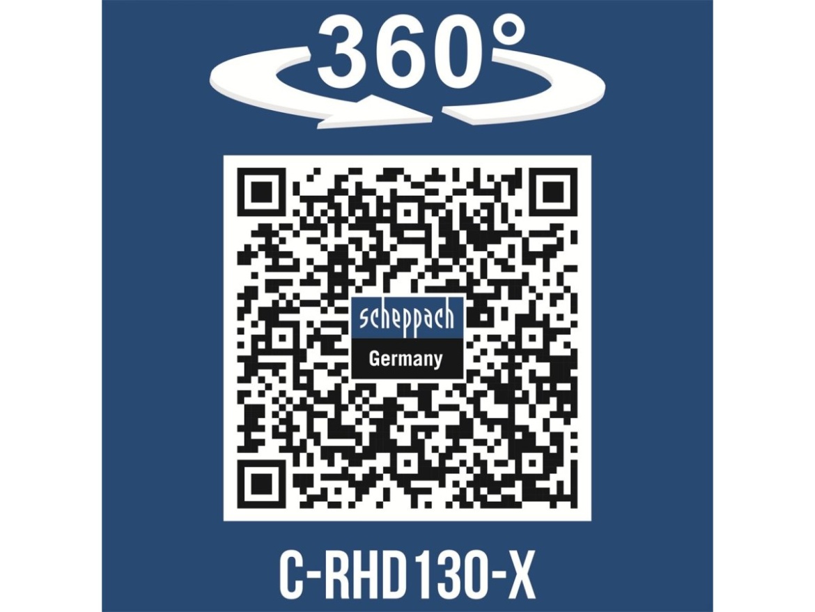 20 V-os IXES akkus SDS Plus 3 az 1-ben fúrókalapács kalapáccsal, táskával és tartozékokkal (akkumulátor és töltő nélkül) Scheppach C-RHD130-X