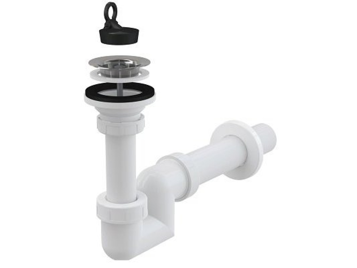 Alcadrain Umyvadlový sifon A412 s výpustí 63 mm, odpad 40 mm,  A412-DN40