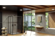 Ravak BLSRV2K 100, čierna+transparent