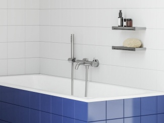 Vanové –  Ravak ES 022.60GLB Vanová nástěnná baterie bez sprchového setu, Gold Brushed