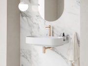 Ravak Umývadlo Yard 80, s otvorom pre batériu, bez prepadu, Smoke Grey