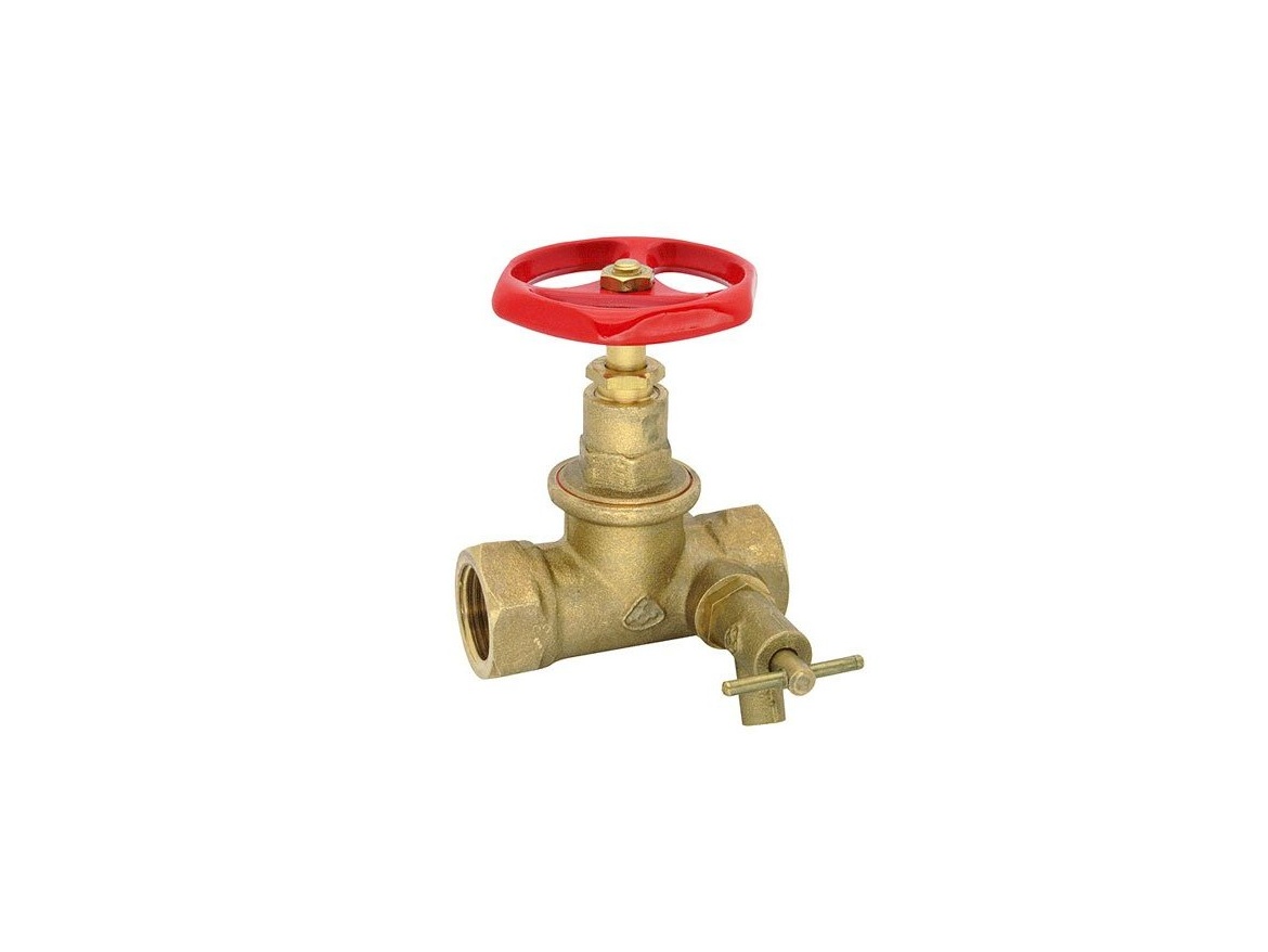 Slovarm Ventil přímý s odvodněním K-125T DN 32, Rp 5/4" FF,  411097