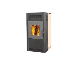 Krbové kachle –  Peletová krbová kamna Optima 10 krémová