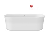Ravak Vana Ypsilon 180x80, volně stojící, Smoke Grey/bílá, krytka odtoku bílá