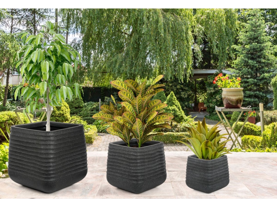 G21 Květináč  Lava Cube 38 x 38 x 37