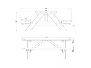 Dětský piknikový stůl Tuindeco Children's picnic table