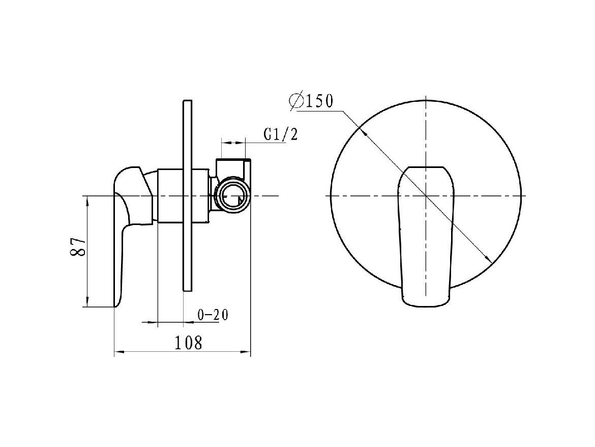 Novaservis Sprchová baterie Nobless Tina, chrom, podomítková, bez příslušenství,  38050,0