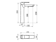 Novaservis Umyvadlová baterie Nobless Tina, chrom, stojánková, s výpustí,  38503,0